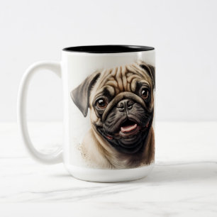 Hunde Mama Wifey Moderne Schwarz-Script Weiße Frau Zweifarbige Tasse