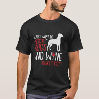Hunde Mama Wine Lover Witziges Doggie trinken Mami T-Shirt