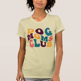 Hunde Mamas Club Groovy Retro Summer Vibes Sad Bei T-Shirt