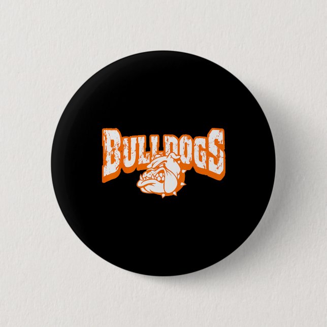 Hunde Maskottchen Zurück zur Schule Teamgeist Oran Button (Vorderseite)