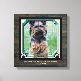 Hunde-Memorial-FOTO-Leinwand Paw Print auf unseren Leinwanddruck