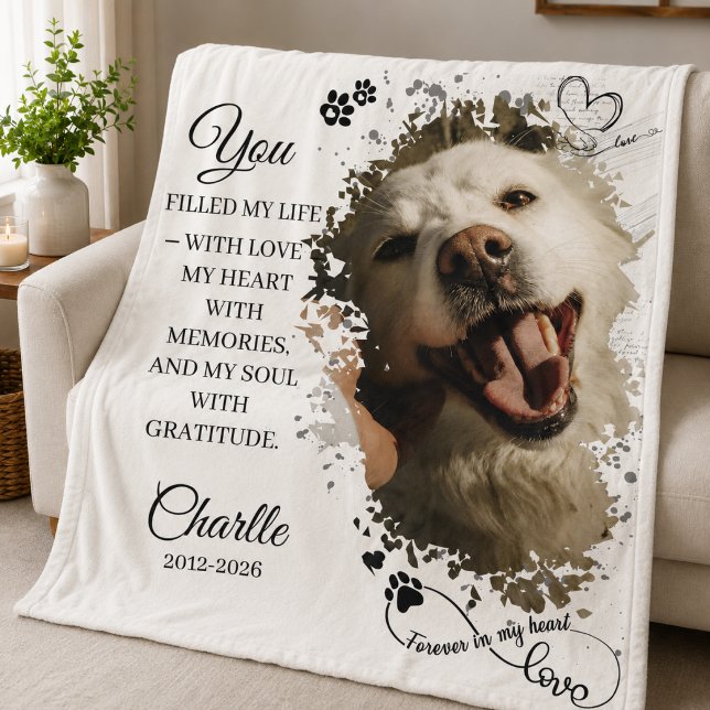 Hunde-Memorial-Foto-Trauer-Erinnerung Fleecedecke (Von Creator hochgeladen)