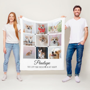 Hunde-Memorial Geschenk Pet Loss Foto Collage Keep Fleecedecke