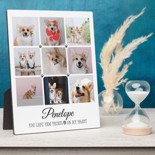 Hunde-Memorial Geschenk Pet Loss Foto Collage Keep Fotoplatte (Seite)