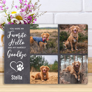 Hunde-Memorial Keepake Beileid Pet Loss Fotoplatte