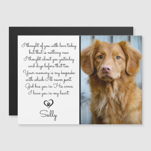 Hunde-Memorial Pet Loss Foto Magnet