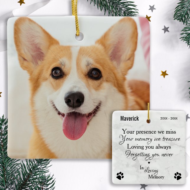 Hunde-Memorial Pet Loss Personalisiertes Beileid F Keramikornament (Von Creator hochgeladen)