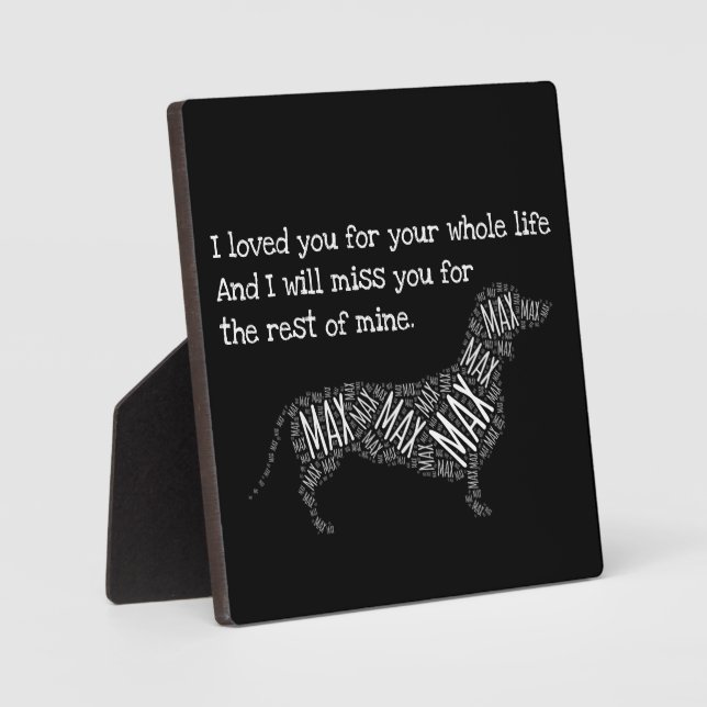 Hunde-Memorial-Zeichen - Personalisierte Hunde-Dac Fotoplatte (Vorderseite)