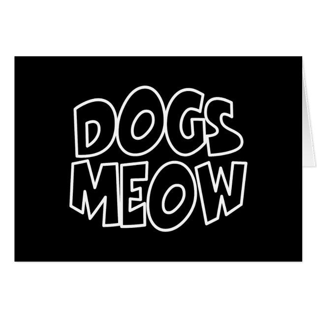 Hunde Meow Card (Vorderseite (Horizontal))