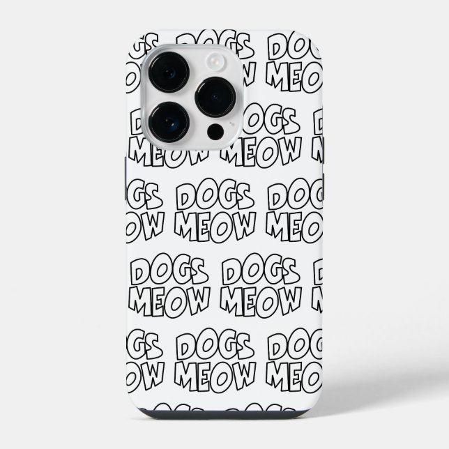 Hunde Meow iPhone Hülle (Rückseite)
