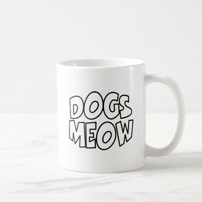 Hunde Meow Kaffeetasse (Rechts)