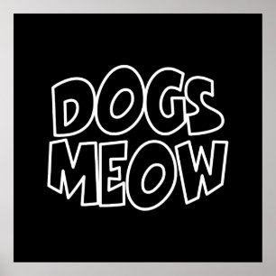 Hunde Meow Poster