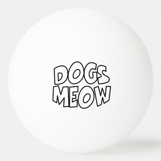 Hunde Meow Tischtennisball (Vorderseite)