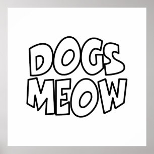 Hunde miauen poster