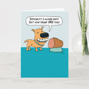 Hunde mit Glazed Ham Birthday Card Karte