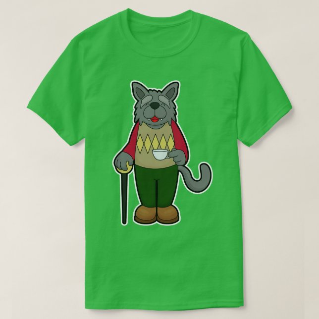 Hunde mit Kaffee-Cup T-Shirt (Design vorne)