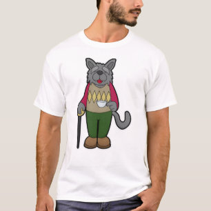 Hunde mit Kaffee-Cup T-Shirt