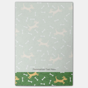 Hunde mit Knochen Post-it Klebezettel