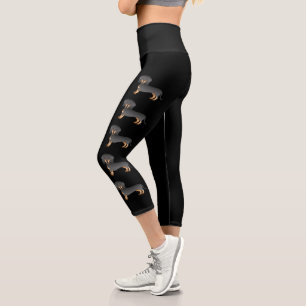 Hunde mit Kurzer Dackel Capri Leggings