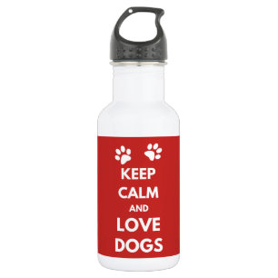 Hunde mit Liebe und Ruhe behalten Edelstahlflasche