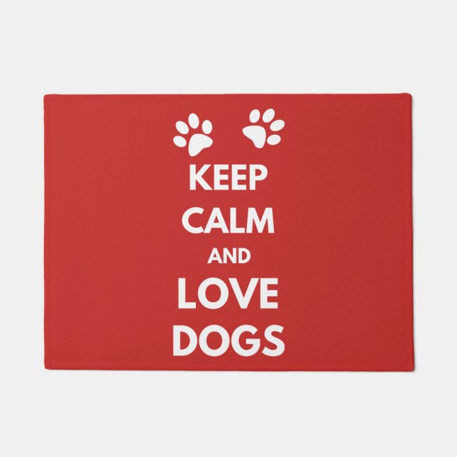 Hunde mit Liebe und Ruhe behalten Fußmatte (Vorderseite)