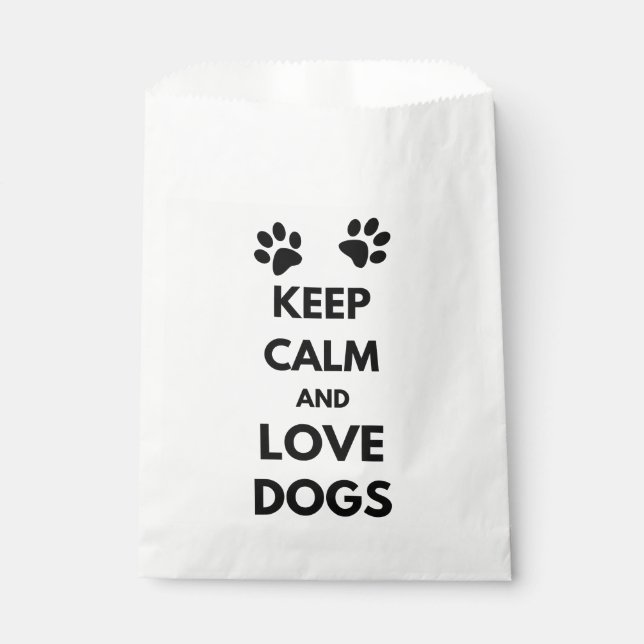 Hunde mit Liebe und Ruhe behalten Geschenktütchen (Vorderseite)
