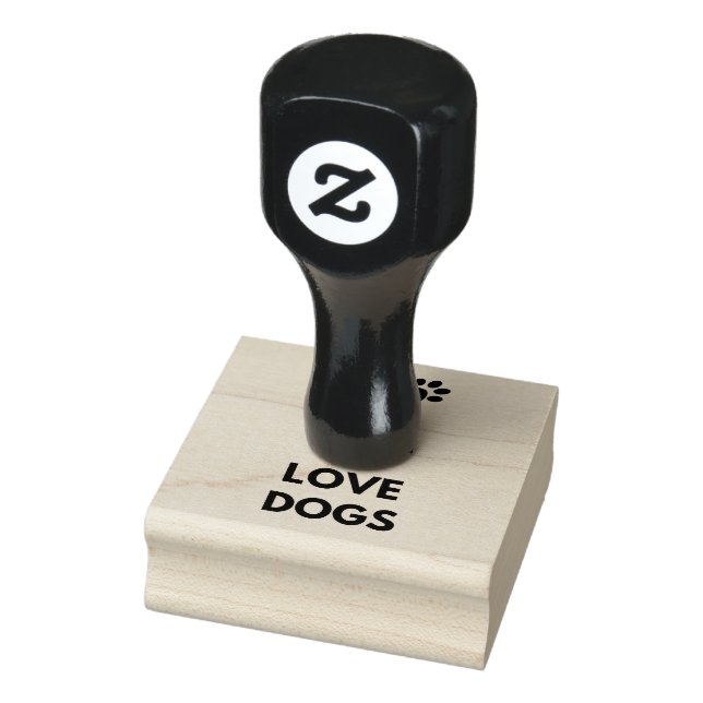 Hunde mit Liebe und Ruhe behalten Gummistempel (Stempel)