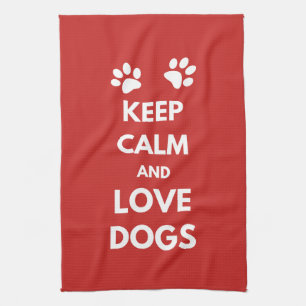 Hunde mit Liebe und Ruhe behalten Handtuch