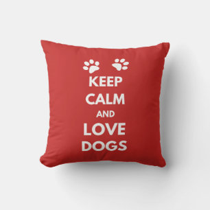 Hunde mit Liebe und Ruhe behalten Kissen