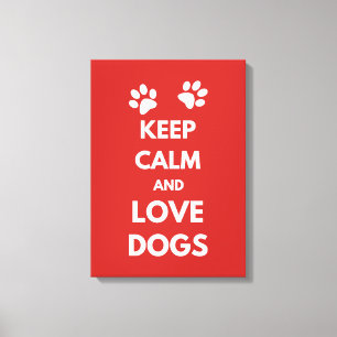 Hunde mit Liebe und Ruhe behalten Leinwanddruck