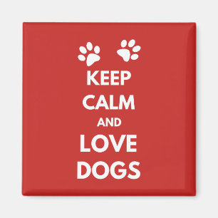 Hunde mit Liebe und Ruhe behalten Magnet