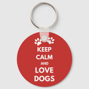 Hunde mit Liebe und Ruhe behalten Schlüsselanhänger