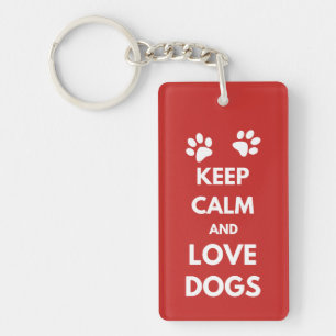Hunde mit Liebe und Ruhe behalten Schlüsselanhänger