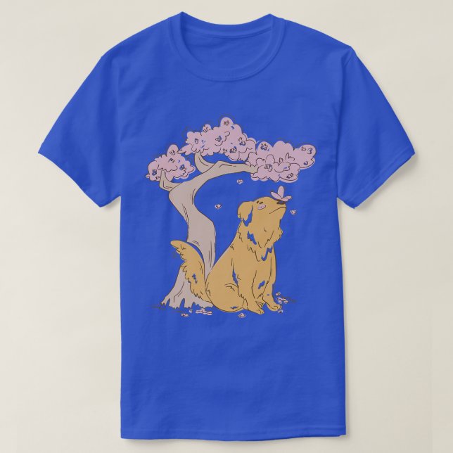 Hunde mit Sakura Tree Heimtierart T-Shirt (Design vorne)