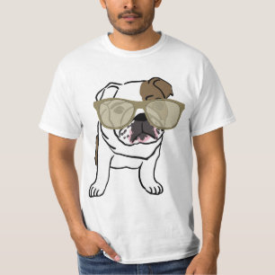 Hunde mit Sonnenbrille, Bulldogge, T - Shirt