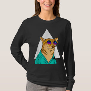 Hunde mit Sonnenbrille Funny Pet Niedlicher Cartoo T-Shirt