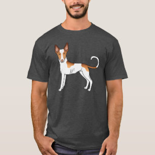 Hunde mit weißem und rotem Ibizan-Hund, glatter Ha T-Shirt