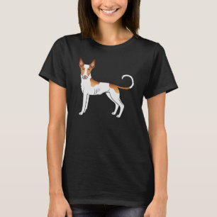 Hunde mit weißem und rotem Ibizan-Hund, glatter Ha T-Shirt