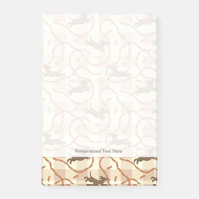 Hunde mit Würstchen im Hintergrund Post-it Klebezettel (Vorderseite)