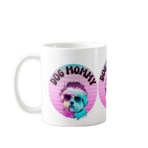 Hunde Mommy Sonnenuntergang in Rosa mit Sonnenbril