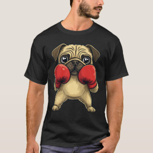 Hunde-Mops als Boxer-Funny-Boxing T-Shirt