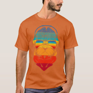 Hunde Mops Retro Kopfhörer T-Shirt