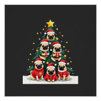 Hunde Möpse Weihnachtsbaum Süße Weihnachten (4)