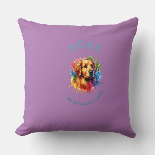 Hunde-Motiv Kissen (Vorderseite)