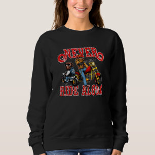 Hunde Motorrad und nie allein für Hundebesitzer fa Sweatshirt
