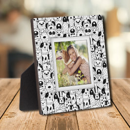 Hunde Muster Frameless Foto Easel Back Fotoplatte