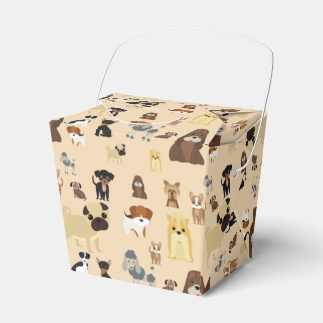Hunde Muster. Geschenkschachtel (Vorderseite)