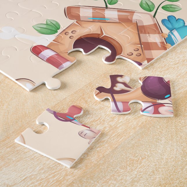 Hunde Muster  Puzzle (Seite)