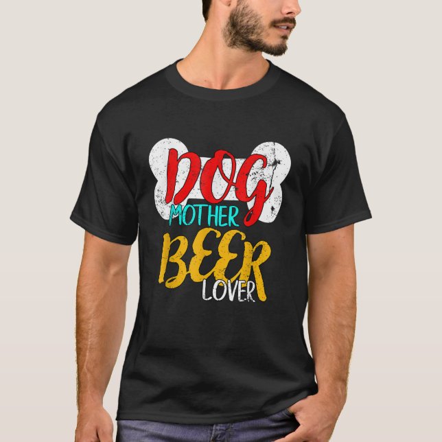 Hunde Mutter Biere Lover Kunsthandwerk Braun Hund  T-Shirt (Vorderseite)