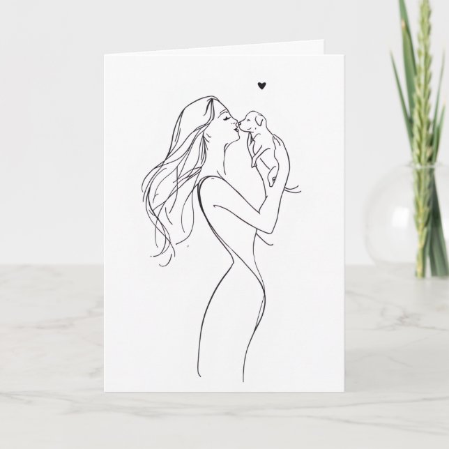 Hunde-Mutter-Grußkarte Haustierliebhaber-Karte Karte (Vorderseite)